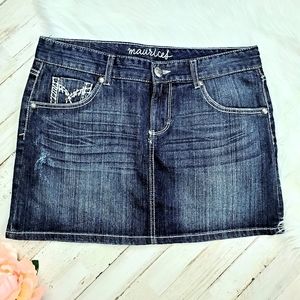 Sz 11/12 Maurices Blue Jean / Denim Skirt